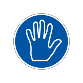 Skilt P�budsskilt rund Hudbeskyttelse p�budt