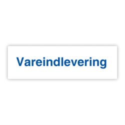 Skilt Parkering Vareindlevering