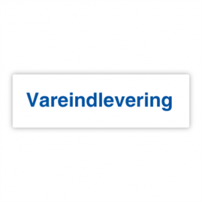 Skilt Parkering Vareindlevering