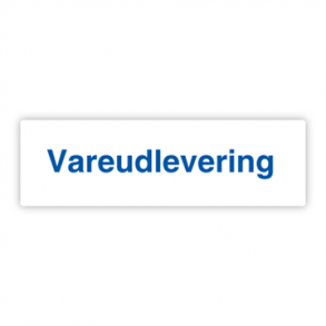 Skilt Parkering Vareudlevering