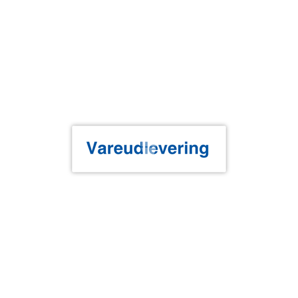 Skilt Parkering Vareudlevering