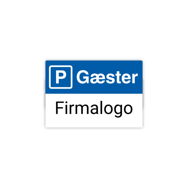 Skilt Parkering G�steparkering med Firmalogo 