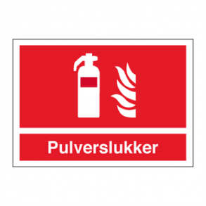 Skilt Brandskilt Pulverslukker 