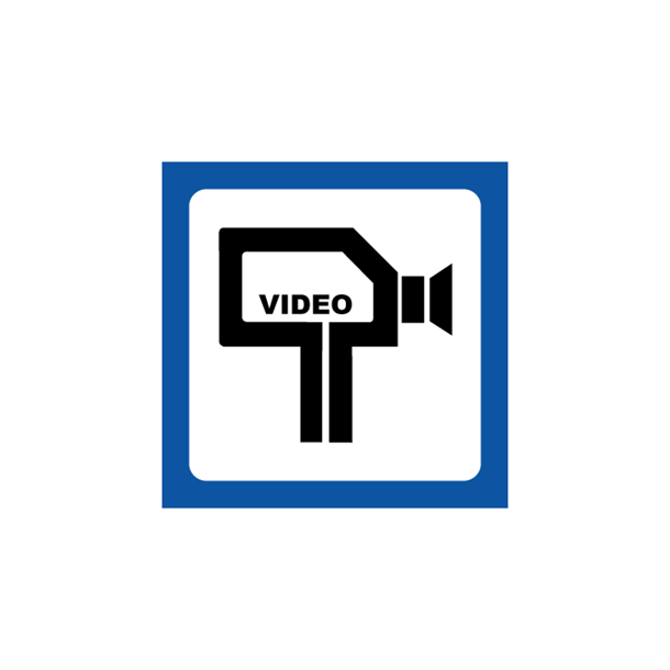 Skilt Info Piktogram Videooverv�gning Videokamera