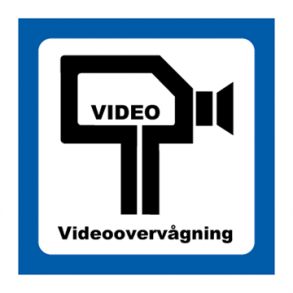 Skilt Piktogrammer Videoovervgning symbol med tekst
