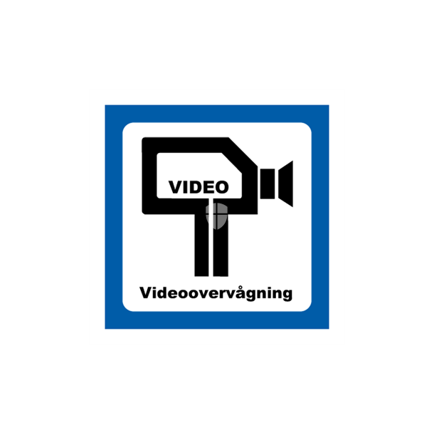 Skilt Piktogrammer Videoovervgning symbol med tekst