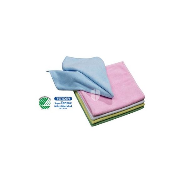 Tentax Mikrofiberklud 40 x 40 cm strikket Svanemrket pk a 10 stk