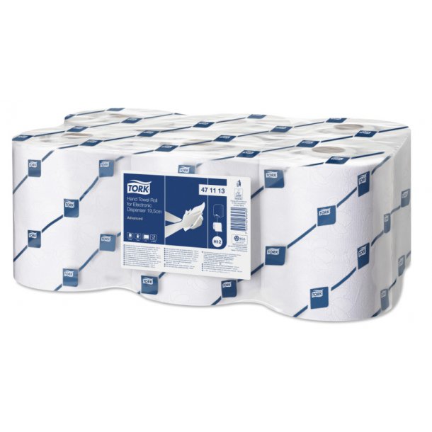 Tork Advanced H12 h�ndkl�deark p� rulle til elektronisk dispenser 19,5 cm 142m pk a 6