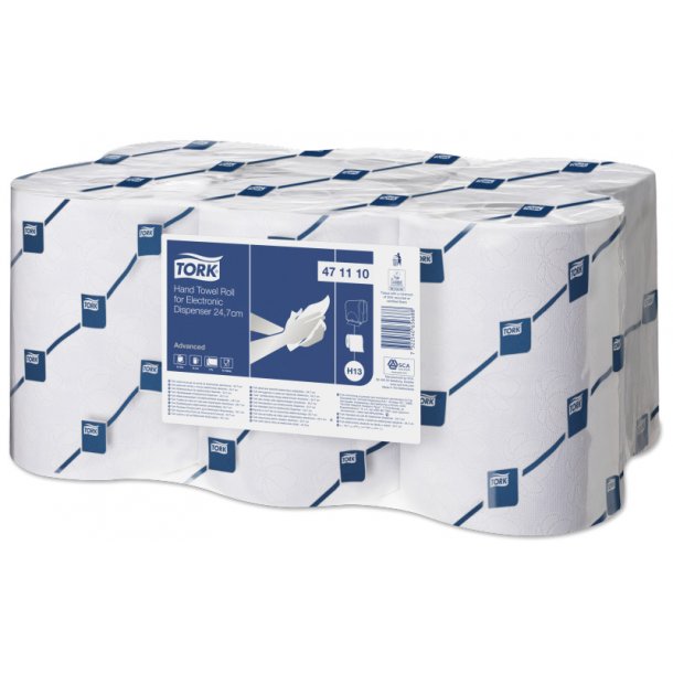 Tork H13 h�ndkl�de ark p� rulle til elektronisk dispenser 24,7cm 143m 2lag (enMotion)