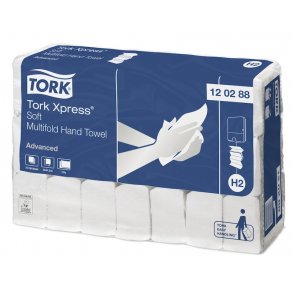 Tork H2 Xpress Soft Advanced multifold hndkldeark 4-fold 2 lag pk a 21