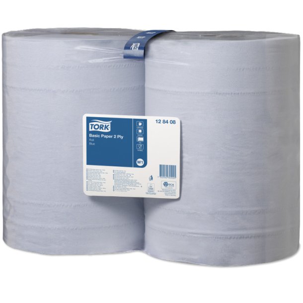 Tork Basic W1 aft�rringspapir 2 lag bl�