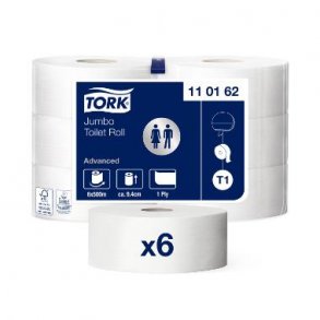Tork Advanced T1 Jumbo 1 lags toiletpapir 500m pk a 6 stk