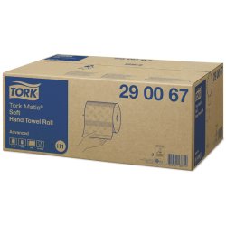 Tork Matic Advanced H1 Soft hndkldeark p rulle 2-lag hvid pk a 6 stk