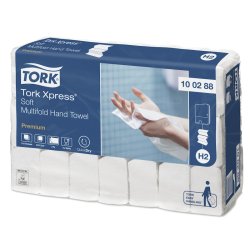 Tork Premium H2 Xpress Soft multifold hndkldeark hvid 340x212mm 2 lag
