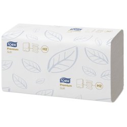 Tork Premium H2 Xpress Soft multifold hndkldeark hvid 340x212mm 2 lag