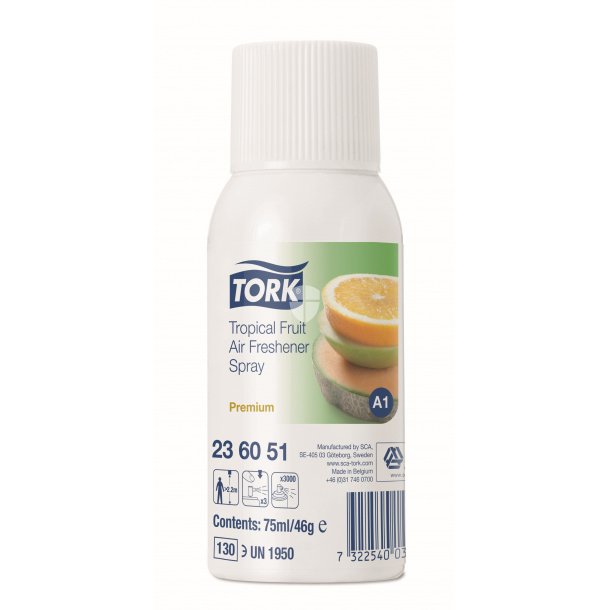 Tork Air freshener Spray Premium A1 Tropisk Frugt 75ml pk a 12 stk