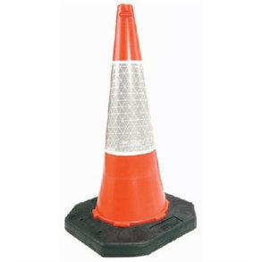 Skipper Trafikkegle H 75cm orange med hvid refleks