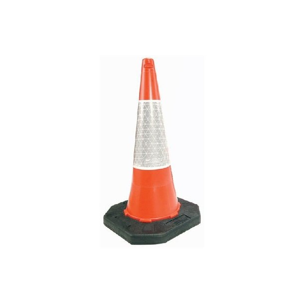 Skipper Trafikkegle H 75cm orange med hvid refleks