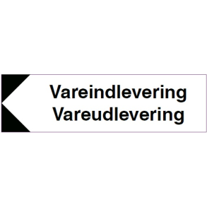 Skilt Parkering Vareindlevering Vareudlevering