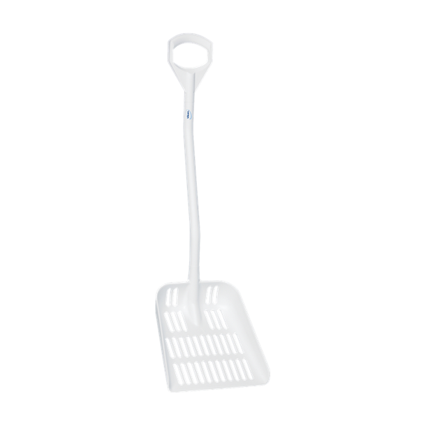 Vikan Ergonomisk skovl med drnhuller 380x340x90 mm 1145 mm Hvid
