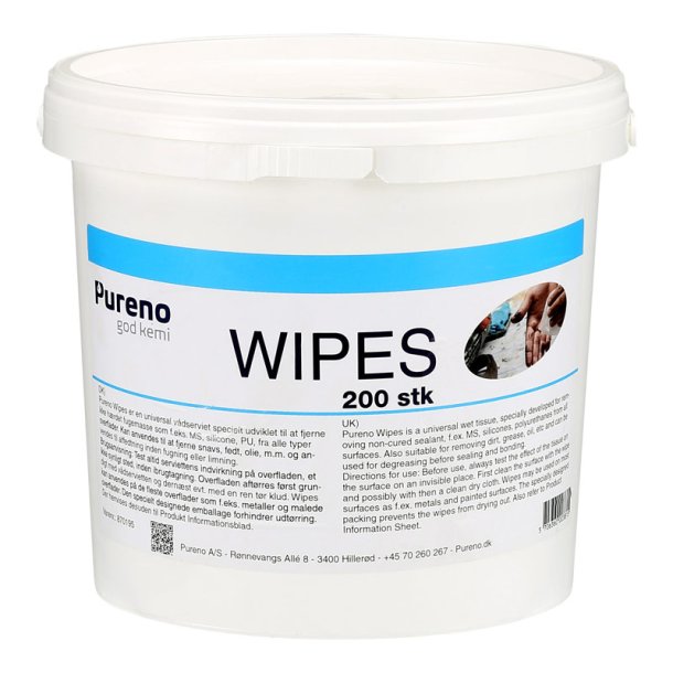 Pureno Industri Wipes 200 stk