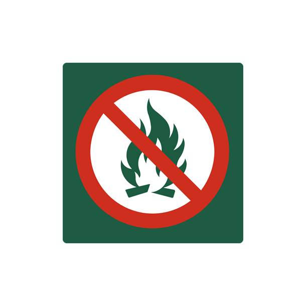 Skilt Naturstyrelsen B�l forbudt Aluminium 10 x 10 cm NSF05