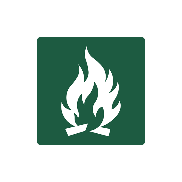 Skilt Naturstyrelsen B�lplads Lakeret Aluminium 100 x 100 mm NSS15