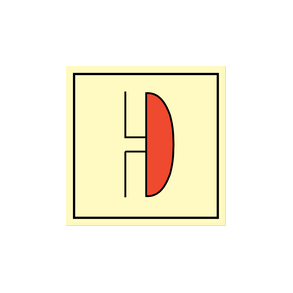 Skilt Bell fire alarm - Photoluminescent Self Adhesive Vinyl - 150 x 150 mm