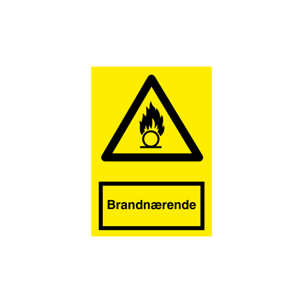 Skilt Advarselsskilt Brandn�rende