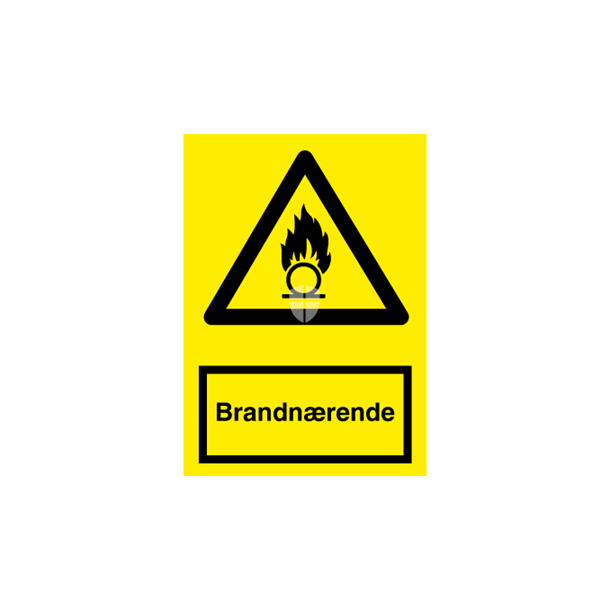 Skilt Advarselsskilt Brandnærende