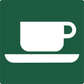 Skilt Naturstyrelsen Cafeteria Lakeret Aluminium 100 x 100 mm NSS17