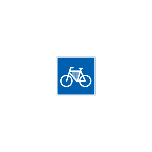 Skilt Anbefalet rute for cyklister E 21,1 oplysningstavle