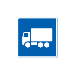 Skilt Anbefalet rute for lastbiler E 22,1 oplysningstavle