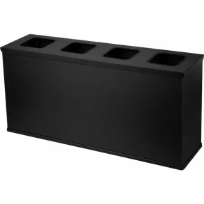 Eco Station Mini affaldssortering til 4 spande Sort