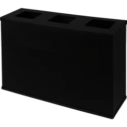 Eco Station til affaldssortering 3 x 60l Sort metal