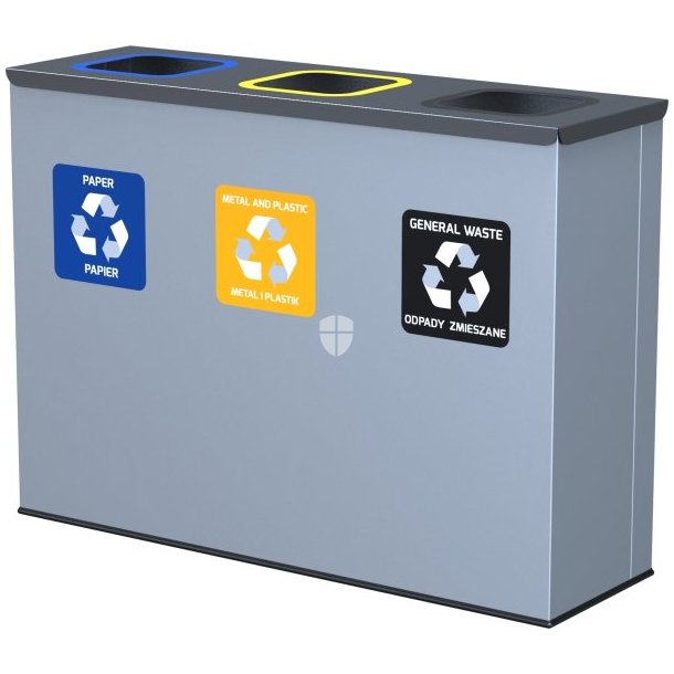 Eco Station til affaldssortering med 3 skkeholdere