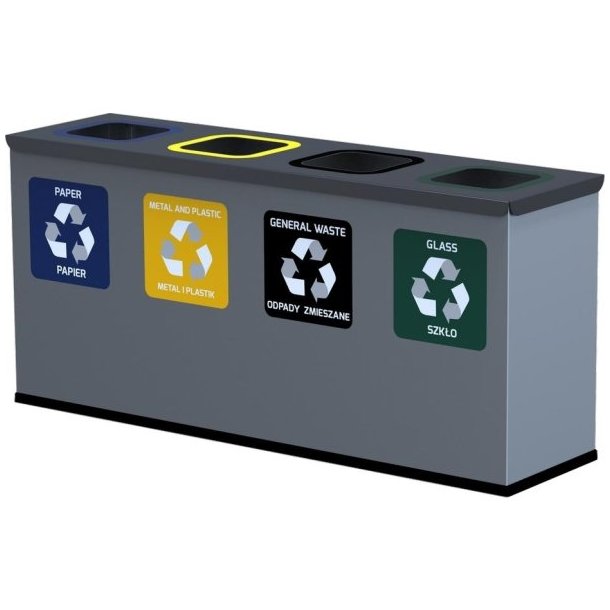 Eco Station Mini affaldssortering til 4 spande