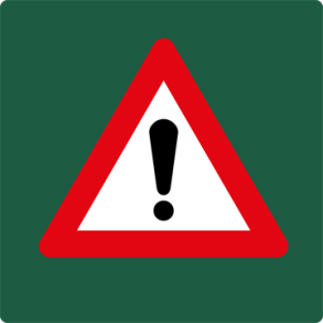 Skilt Naturstyrelsen Giv agt! Lakeret Aluminium 10 x 10 cm NSM06