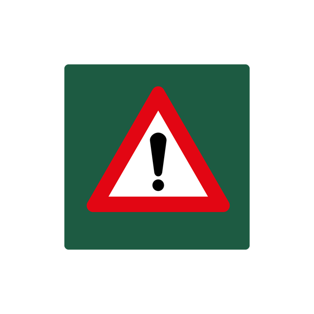 Skilt Naturstyrelsen Giv agt! Lakeret Aluminium 10 x 10 cm NSM06