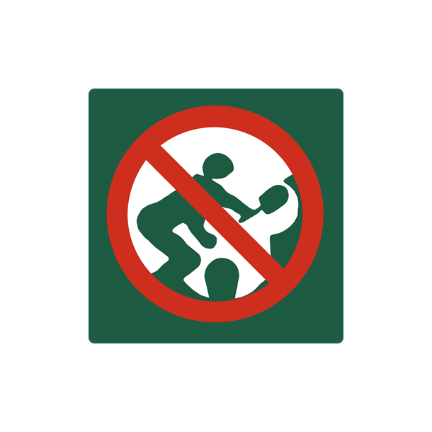 Skilt Naturstyrelsen Gravning forbudt Aluminium 10 x 10 cm NSF17