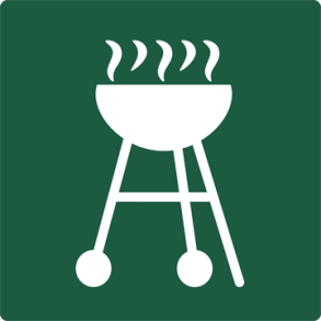 Skilt Naturstyrelsen Grill Lakeret Aluminium 100 x 100 mm NSS26