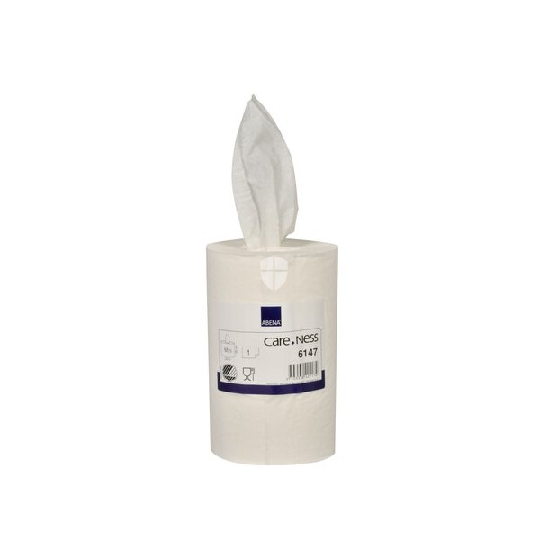 Abena Care-Ness Excellent Hndklderulle 1-lags Mini 120m x 20cm hvid 100% nyfiber, u hylse pk a 12 