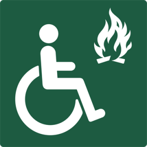 Skilt Naturstyrelsen Handicap Blplads Lakeret Aluminium 100 x 100 mm NSS29