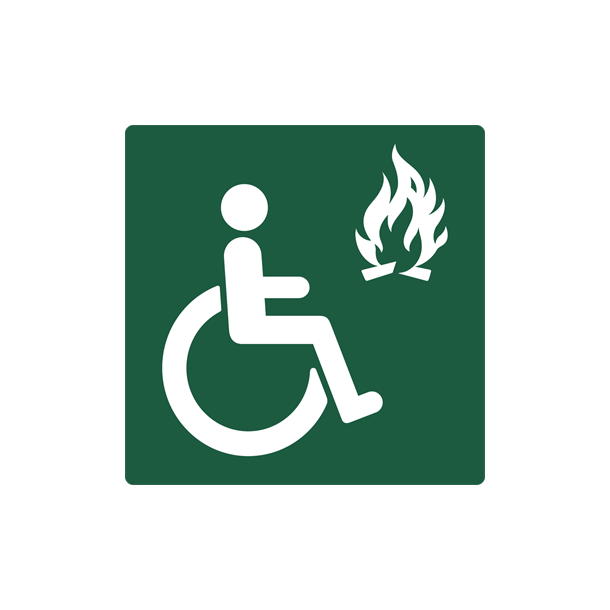 Skilt Naturstyrelsen Handicap B�lplads Lakeret Aluminium 100 x 100 mm NSS29