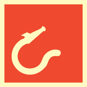 Skilt Hose box with spray... - Photoluminescent Self Adhesive Vinyl - 150 x 150 mm