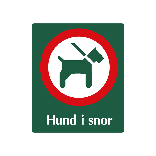 Sport protestantiske Anvendelse Skilt Naturstyrelsen Hund i snor Aluminium 10 x 10 cm NSA18 -  Naturstyrelsen skilte - Safety Nordic ApS