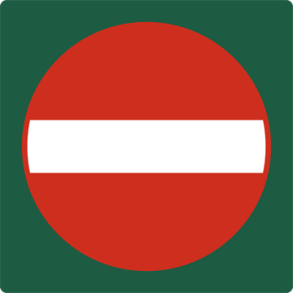 Skilt Naturstyrelsen Indkrsel forbudt Aluminium 10 x 10 cm NSF19