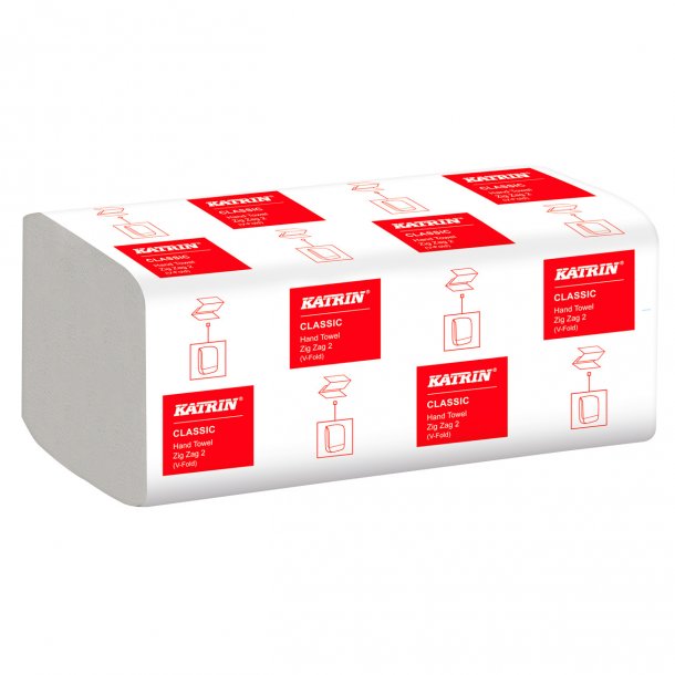 Katrin Classic zigzag fold H�ndkl�deark hvid 224x230mm 2 lag
