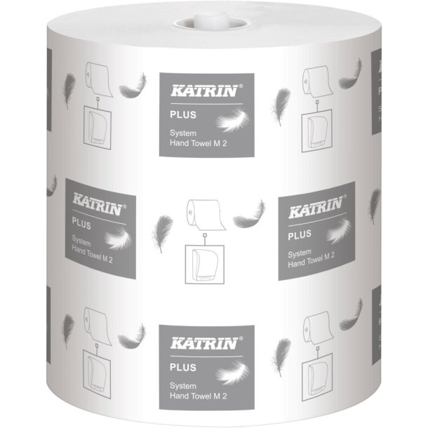 Katrin Plus System M2 Hndklderulle nyfiber hvid 140m 2 lag