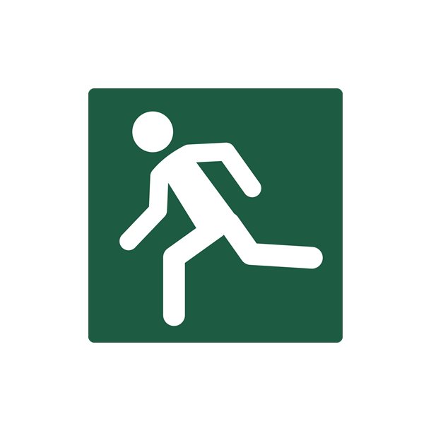 Skilt Naturstyrelsen L�besti Lakeret Aluminium 10 x 10 cm NSA05